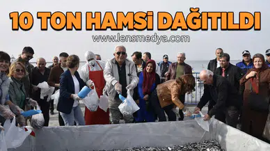 10 Ton hamsi dağıtıldı!