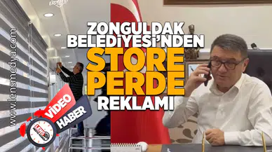 Zonguldak Belediyesi'nden store perde reklamı!