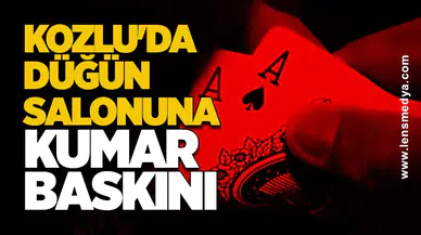 Kozlu'da düğün salonuna kumar baskını