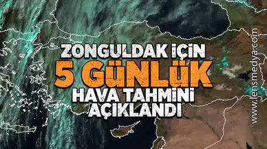 ZONGULDAK İÇİN 5 GÜNLÜK HAVA TAHMİNİ AÇIKLANDI