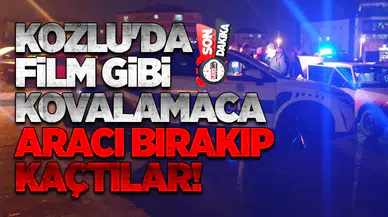 Kozlu'da film gibi kovalamaca... Aracı bırakıp kaçtılar!