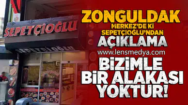 Bizimle bir alakası yoktur!