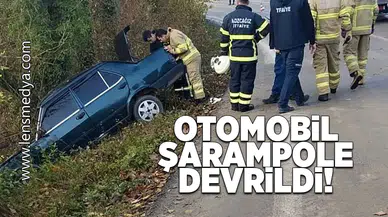 Otomobil şarampole devrildi... 4 Yaralı!