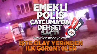 Çaycuma'da emekli polis memur dehşet saçtı... İşte olay yerinden ilk görüntüler!