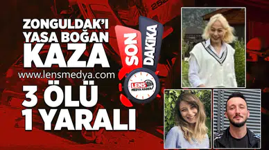 Zonguldak'ı yasa boğan kaza... 3 Ölü 1 Yaralı!
