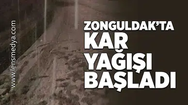 Zonguldak'ta beklenen kar geldi!