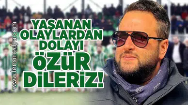 Yaşanan olaylardan dolayı özür dileriz!