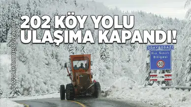 202 Köy yolu ulaşıma kapandı!