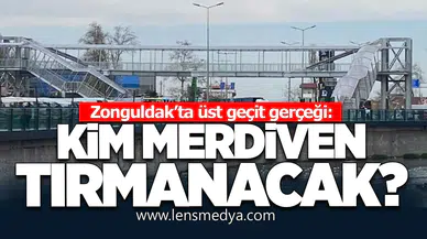 Zonguldak’ta üst geçit gerçeği: Kim merdiven tırmanacak?