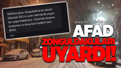 AFAD Zonguldaklıları Uyardı