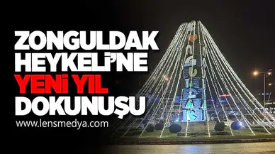 Zonguldak Heykeli'ne Yeni Yıl Dokunuşu