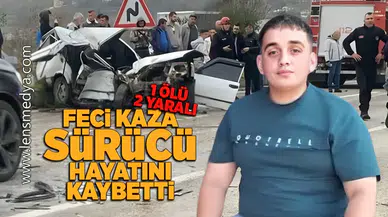 Çaycuma’da feci kaza: Otomobil hurdaya döndü, 1 ölü 2 ağır yaralı