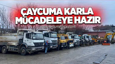 Çaycuma Belediyesi karla mücadeleye hazır