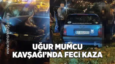 Uğur Mumcu Kavşağı'nda feci kaza... Yaralı var!