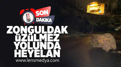 Zonguldak Üzülmez yolunda heyelan!