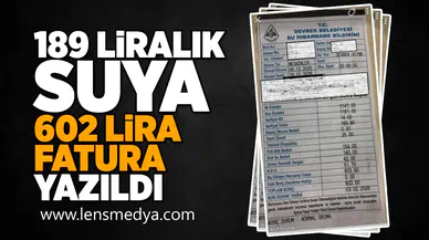 189 Liralık suya 602 lira fatura yazıldı!