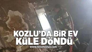 Kozlu'da büyük yangın... Ev küle döndü!