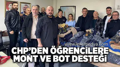 CHP'den öğrencilere bot ve mont desteği!