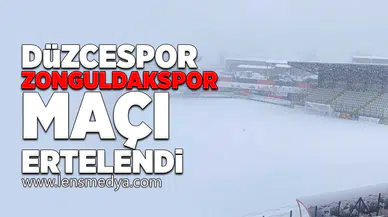 Düzcespor - Zonguldakspor maçı kar nedeniyle ertelendi!