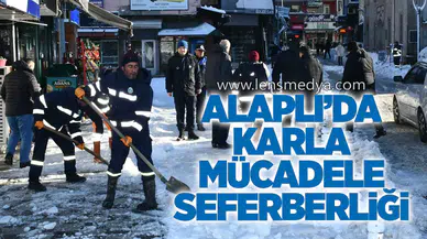 Alaplı’da Karla Mücadele Seferberliği