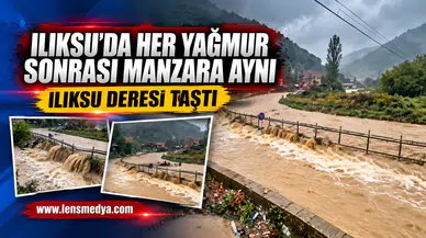 Ilıksu Deresi taştı!