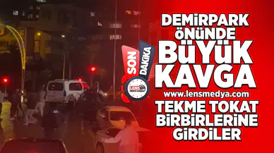 Demirpark AVM önünde büyük kavga!