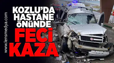 Kozlu'da hastane önünde feci kaza!