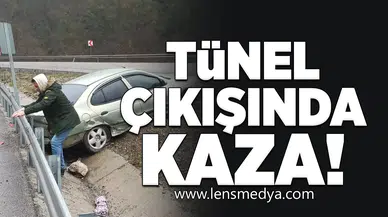 Tünel çıkışında kaza!