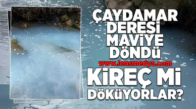 Zonguldak’ta Derede Korkutan Görüntü: Çaydamar Deresi Maviye Büründü!
