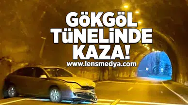 Gökgöl Tüneli'nde kaza!