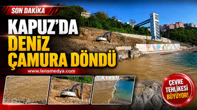 Kapuz'de deniz çamura döndü