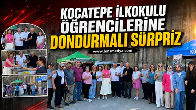 KOCATEPE İLKOKULU ÖĞRENCİLERİNE DONDURMALI SÜRPRİZ