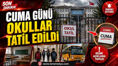 Cuma günü okullar tatil edildi!