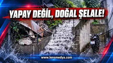Yapay değil, doğal şelale!