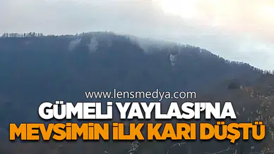 Yılın İlk Karı Gümeli Yaylası’nı Beyaza Bürüdü