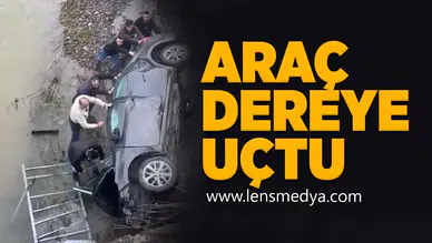 Araç dereye uçtu!