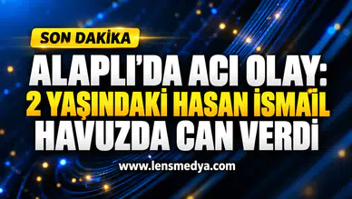 ALAPLI’DA ACI OLAY: 2 YAŞINDAKİ HASAN İSMAİL HAVUZDA CAN VERDİ