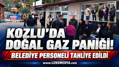 Kozlu'da doğal gaz paniği... Belediye personeli tahliye edildi!