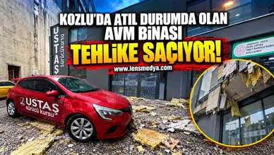 KOZLU’DA ATIL AVM’DEN KOPAN PARÇALAR MECLİS ÜYESİNİN ARACINA DÜŞTÜ!