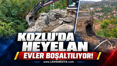 Kolzu'da heyelan... Evler boşaltılıyor!