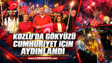 Kozlu'da gökyüzü Cumhuriyet için aydınlandı!