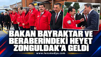 Bakan Bayraktar ve beraberindeki heyet Zonguldak’a geldi
