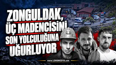 ZONGULDAK, ÜÇ MADENCİSİNİ SON YOLCULUĞUNA UĞURLUYOR