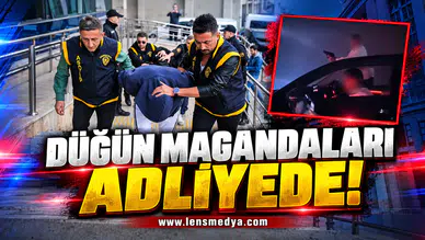 Düğün konvoyunda dehşet saçan şüpheliler adliyede!