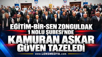Eğitim-Bir-Sen Zonguldak 1 Nolu Şubesi'nde Kamuran Aşkar güven tazeledi