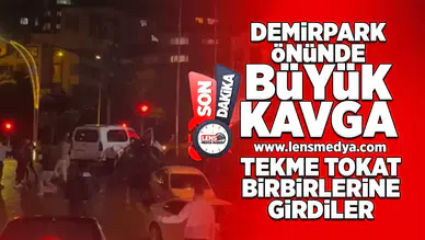 Demirpark AVM önünde büyük kavga!