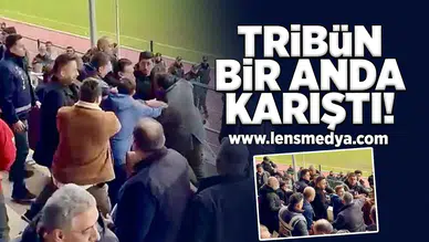 Tribün bir anda karıştı!
