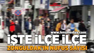 İşte ilçe ilçe Zınguldak'ın nufus sayısı!