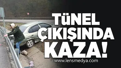 Tünel çıkışında kaza!