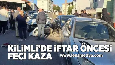 Kilimli'de iftar öncesi feci kaza!